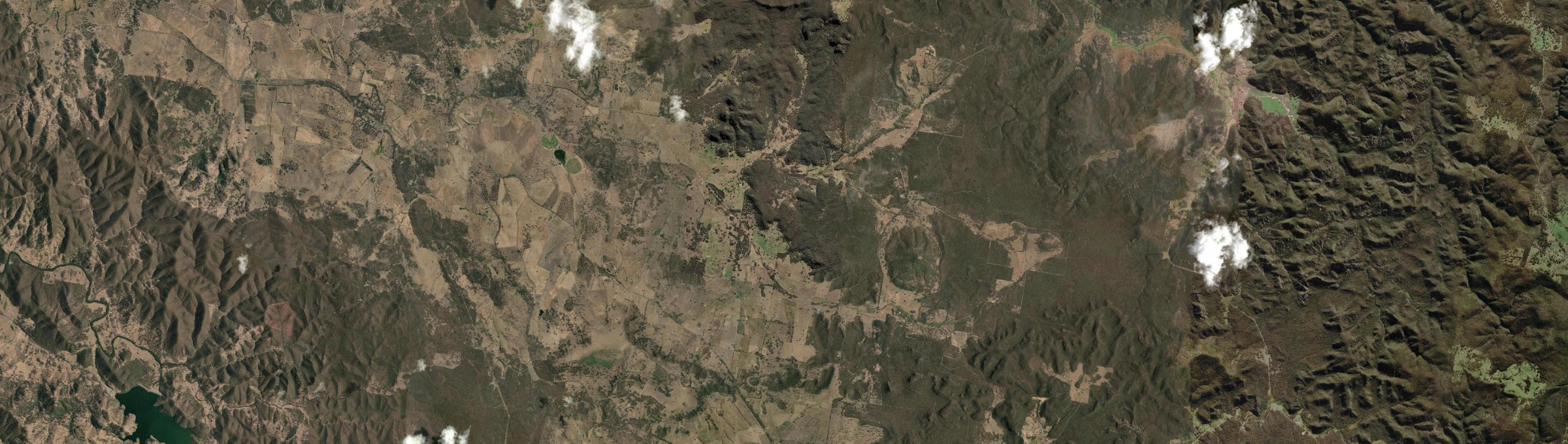 Aerial view of Breakfast Creek, NSW