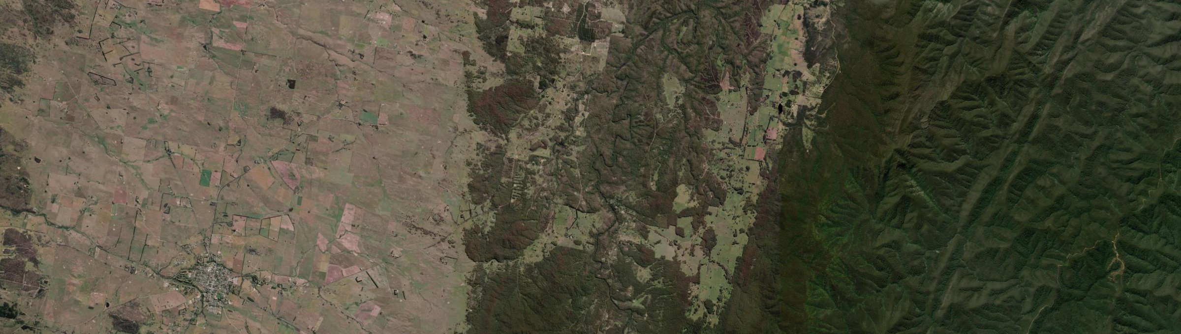Aerial view of Mongarlowe, NSW