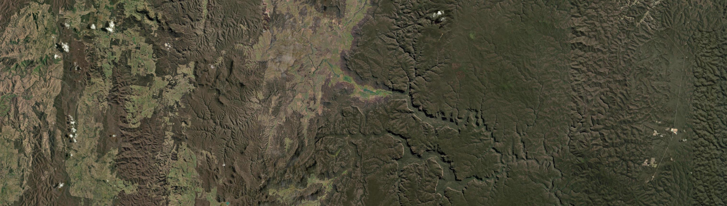 Aerial view of Glen Davis, NSW