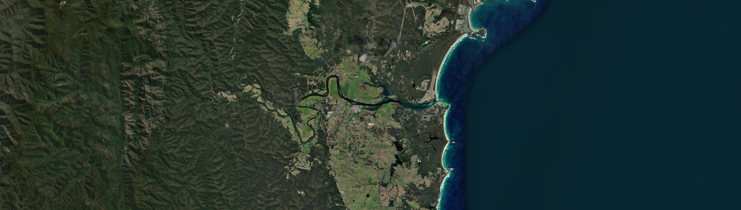 Aerial view of Moruya, NSW