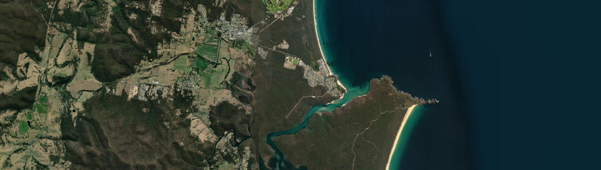 Aerial view of Pambula Beach, NSW
