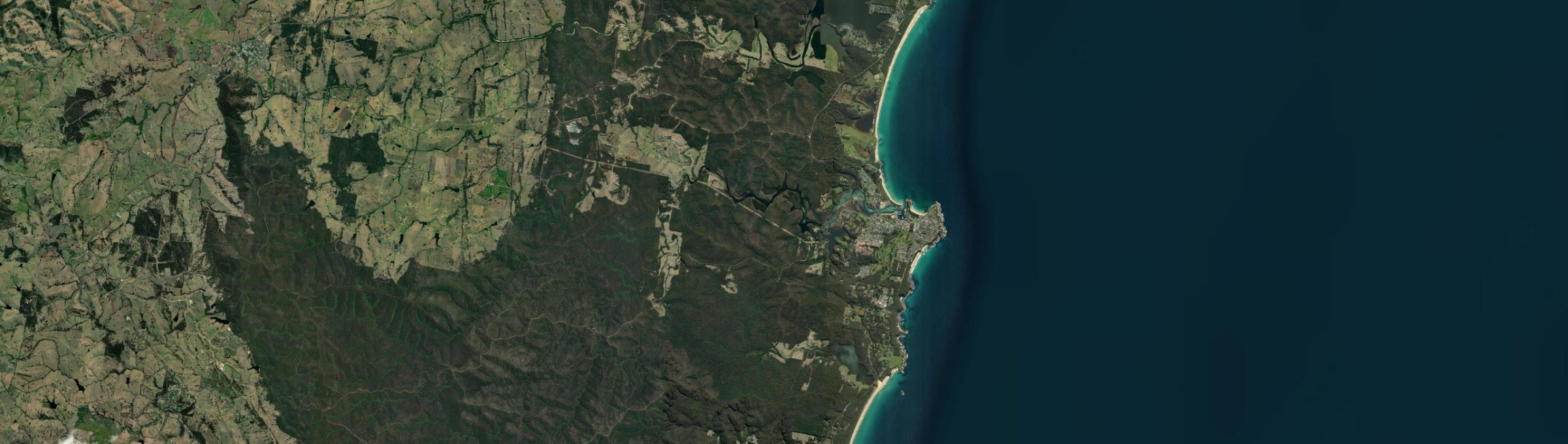 Aerial view of Bermagui, NSW