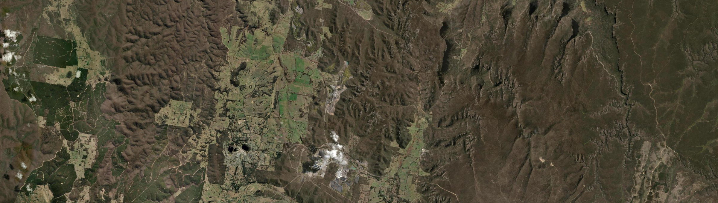 Aerial view of Blackmans Flat, NSW