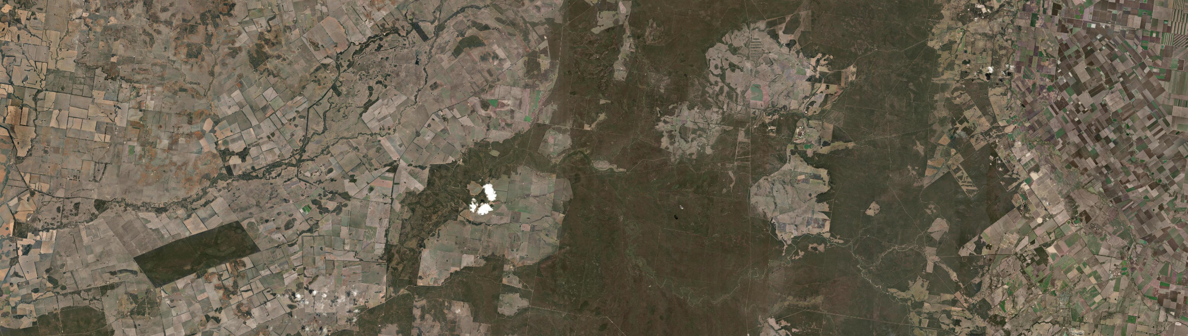 Aerial view of Weir River, QLD