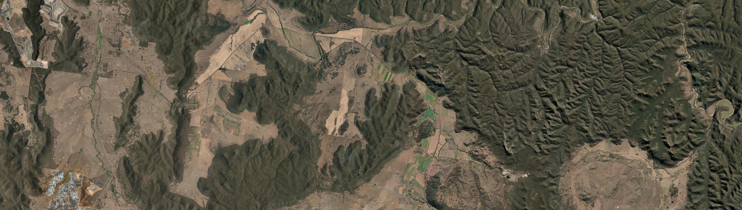 Aerial view of Coggan, NSW