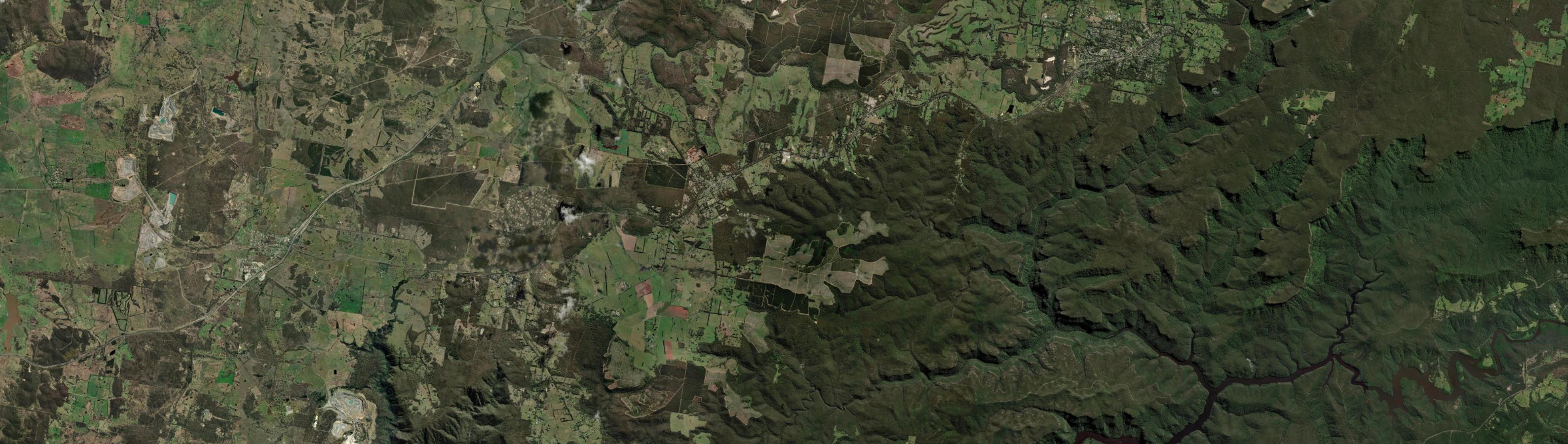 Aerial view of Wingello, NSW