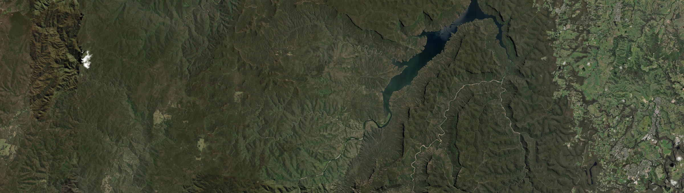 Aerial view of Yerranderie, NSW