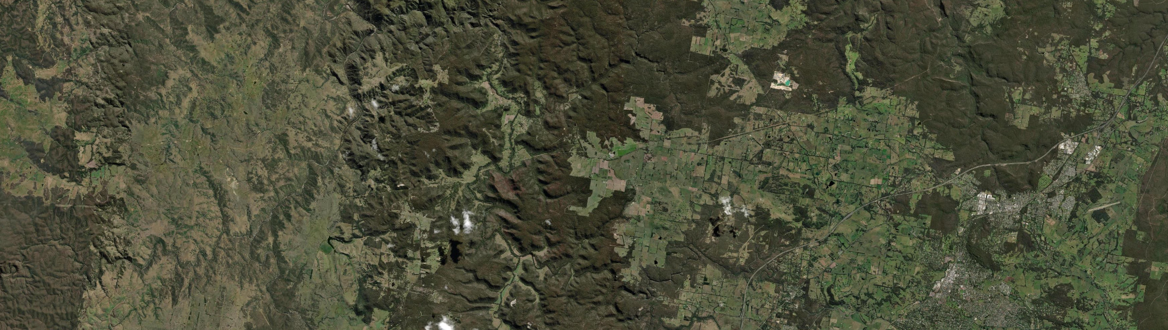 Aerial view of Joadja, NSW