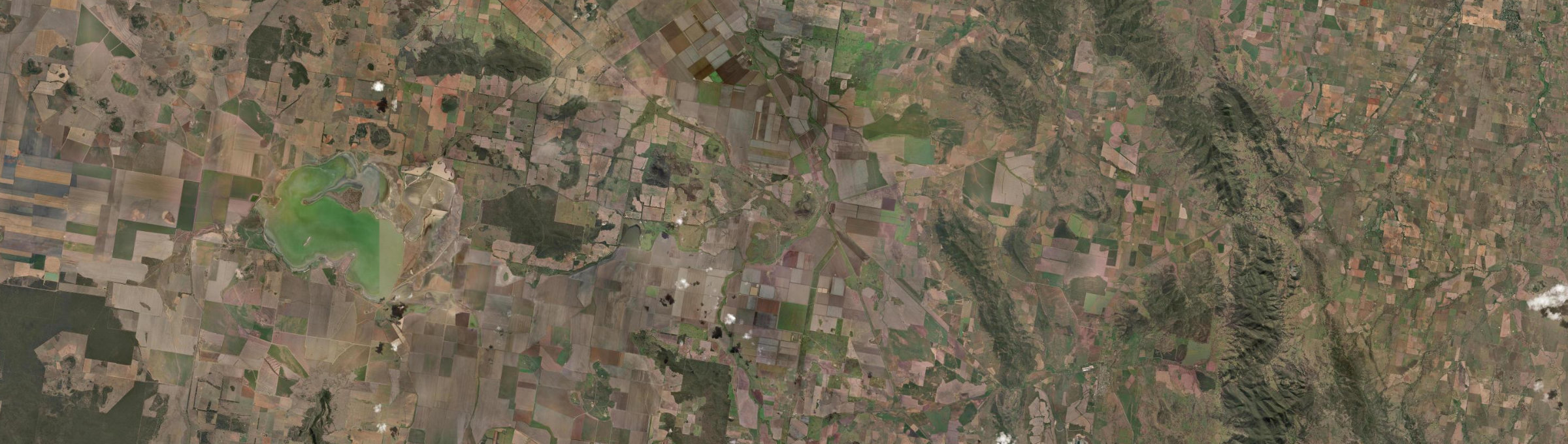 Aerial view of Breeza, NSW