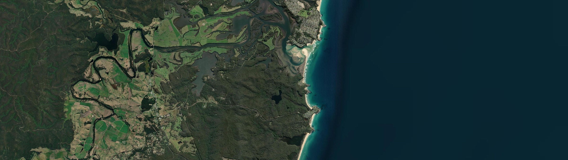 Aerial view of Potato Point, NSW