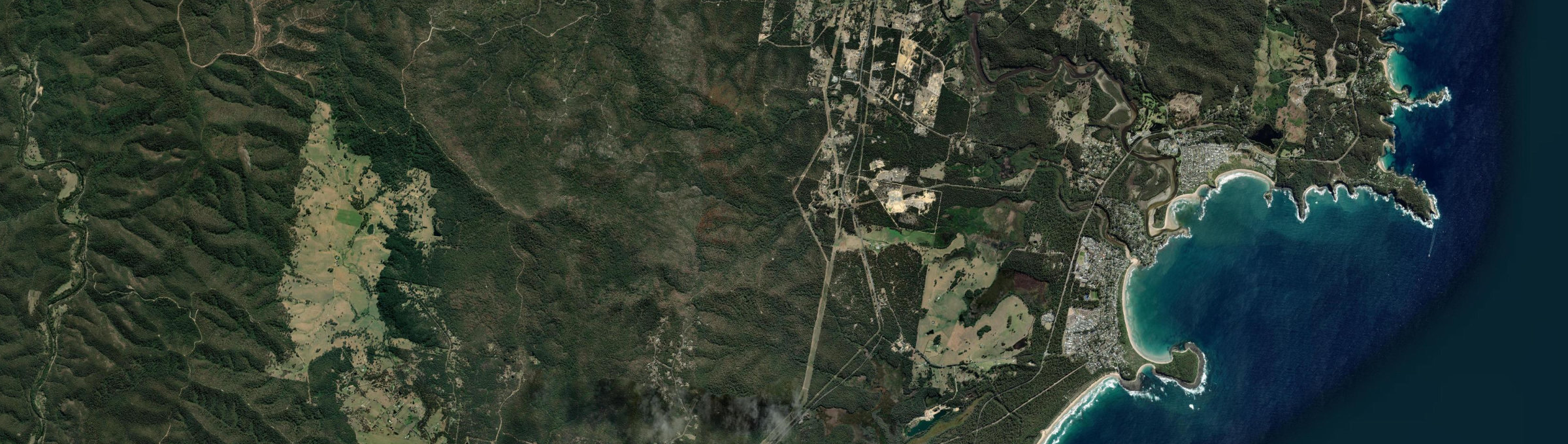 Aerial view of Bimbimbie, NSW