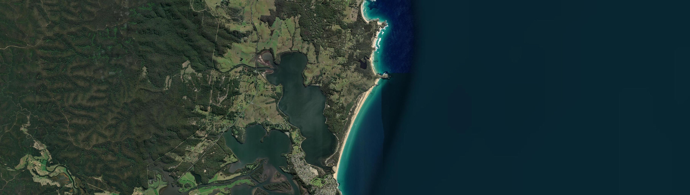 Aerial view of Bingie, NSW
