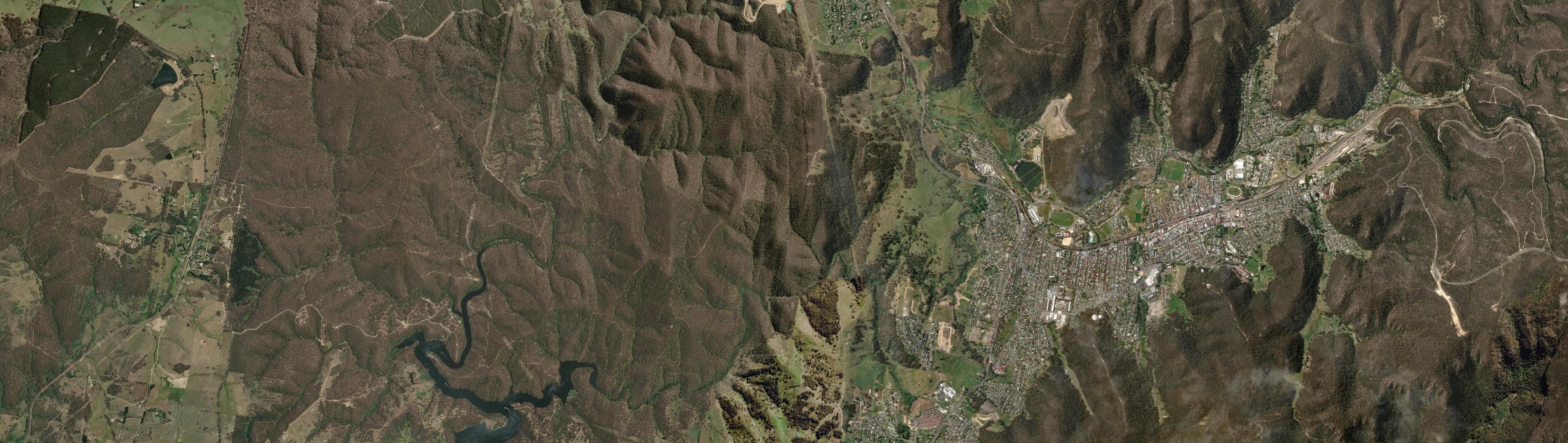 Aerial view of Bowenfels, NSW