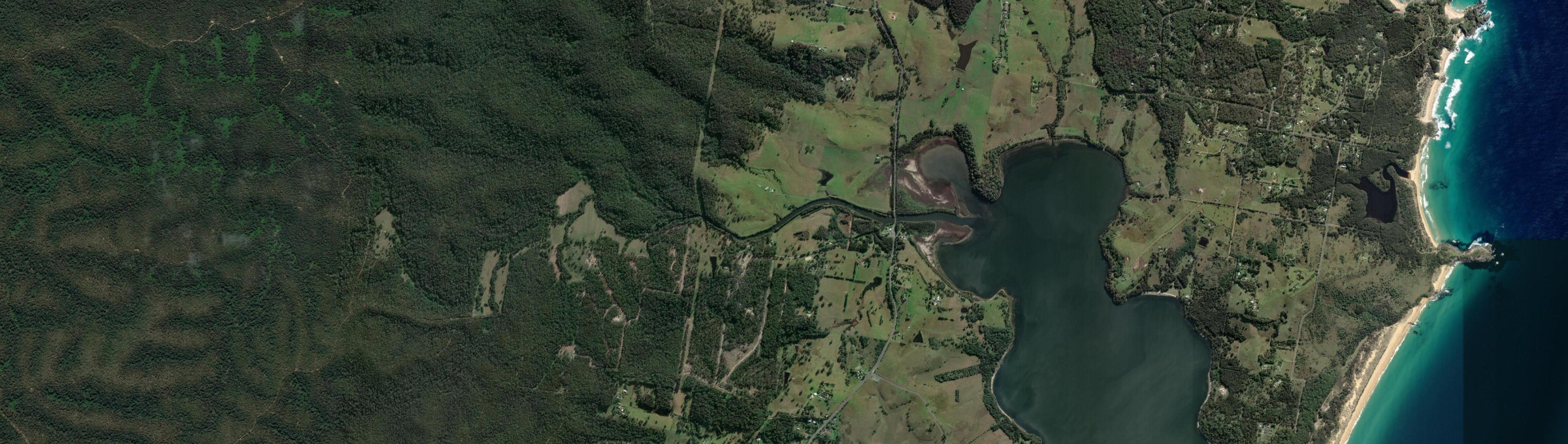 Aerial view of Coila, NSW