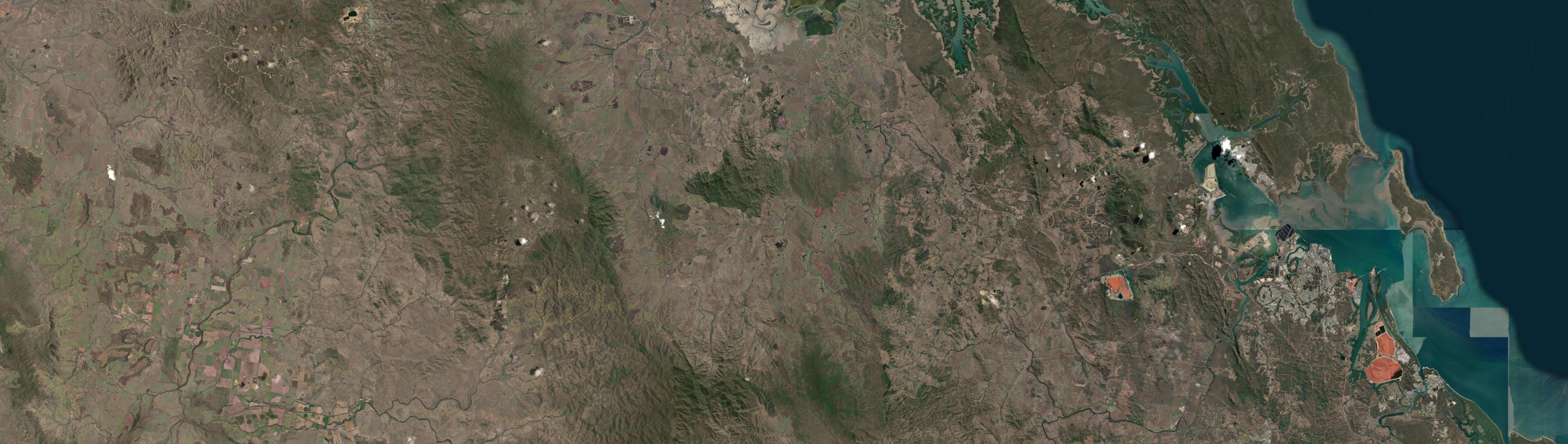 Aerial view of Raglan (Qld), QLD