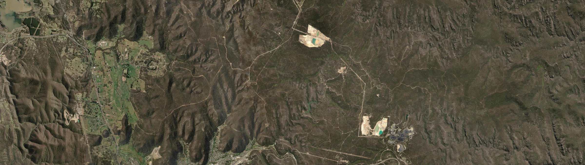 Aerial view of State Mine Gully, NSW