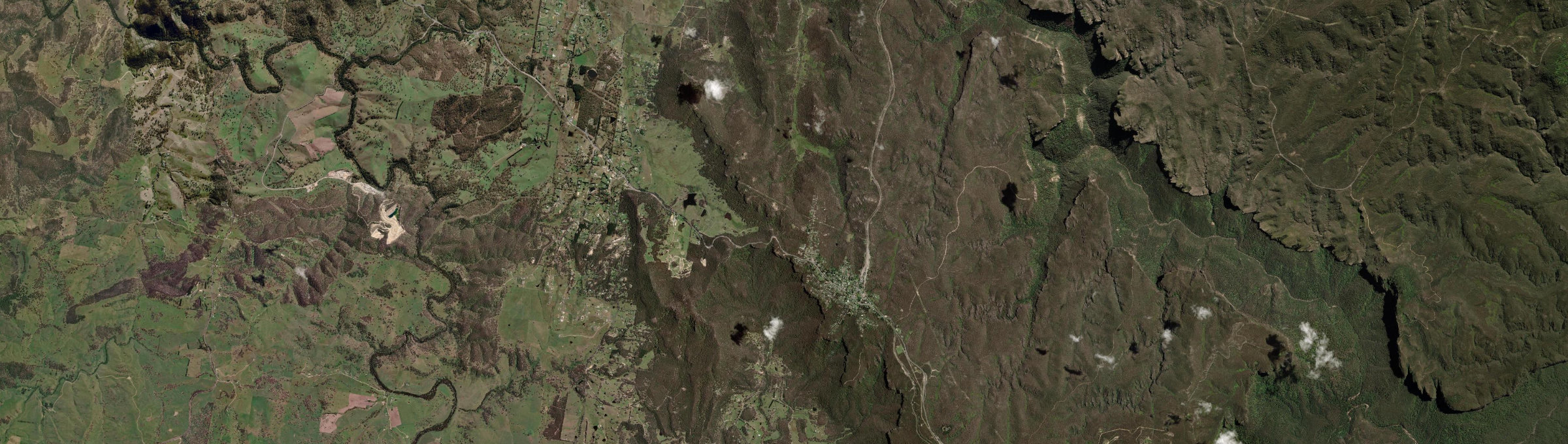 Aerial view of Mount Victoria, NSW