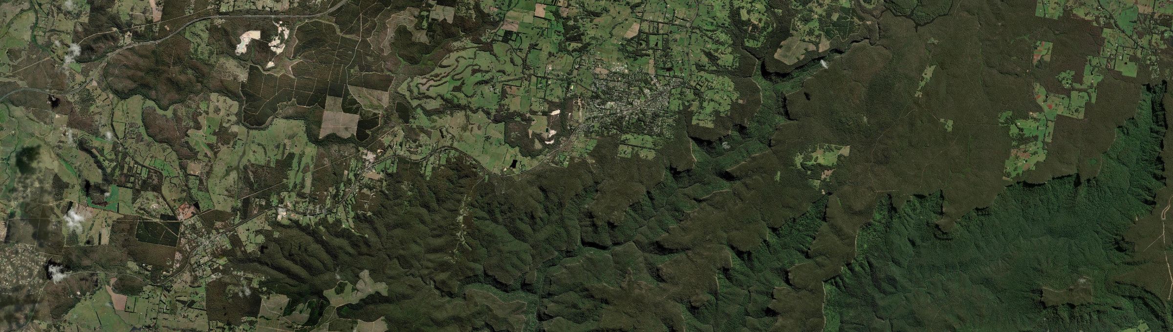 Aerial view of Bundanoon (NSW), NSW