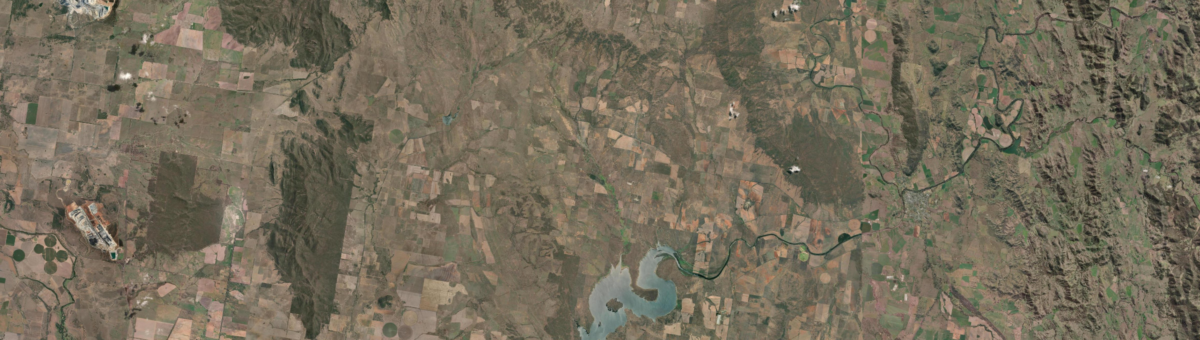 Aerial view of Wongo Creek, NSW