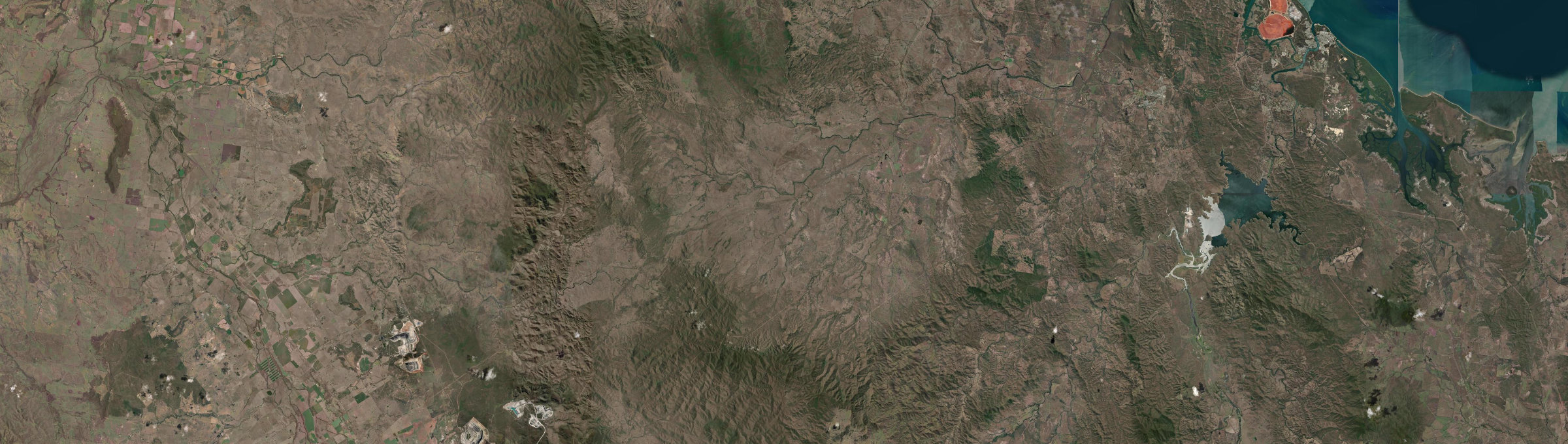 Aerial view of Mount Alma, QLD