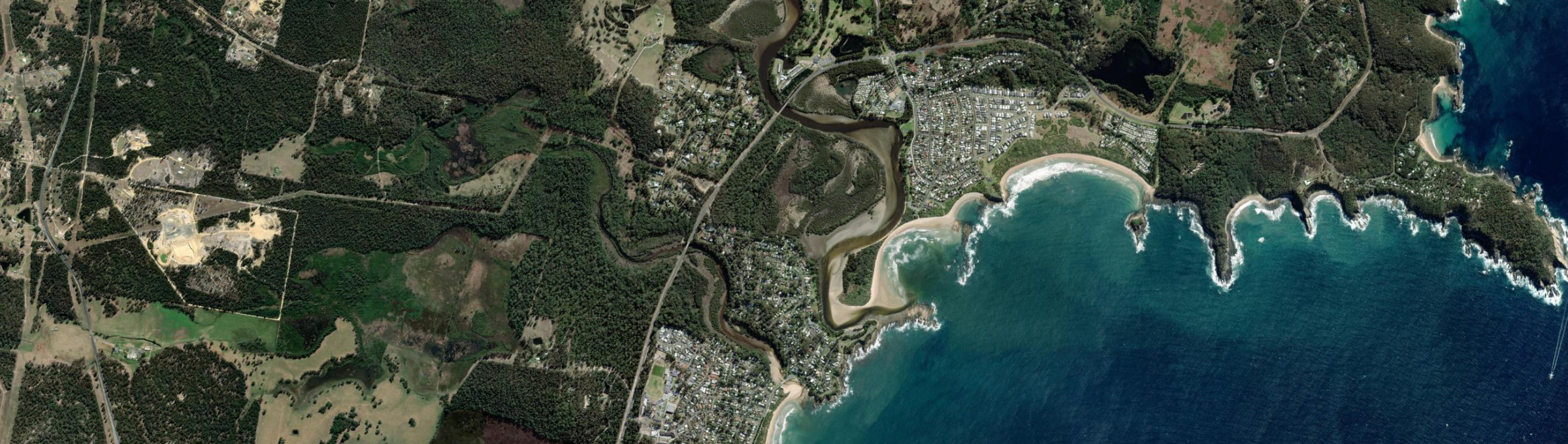 Aerial view of Mossy Point, NSW