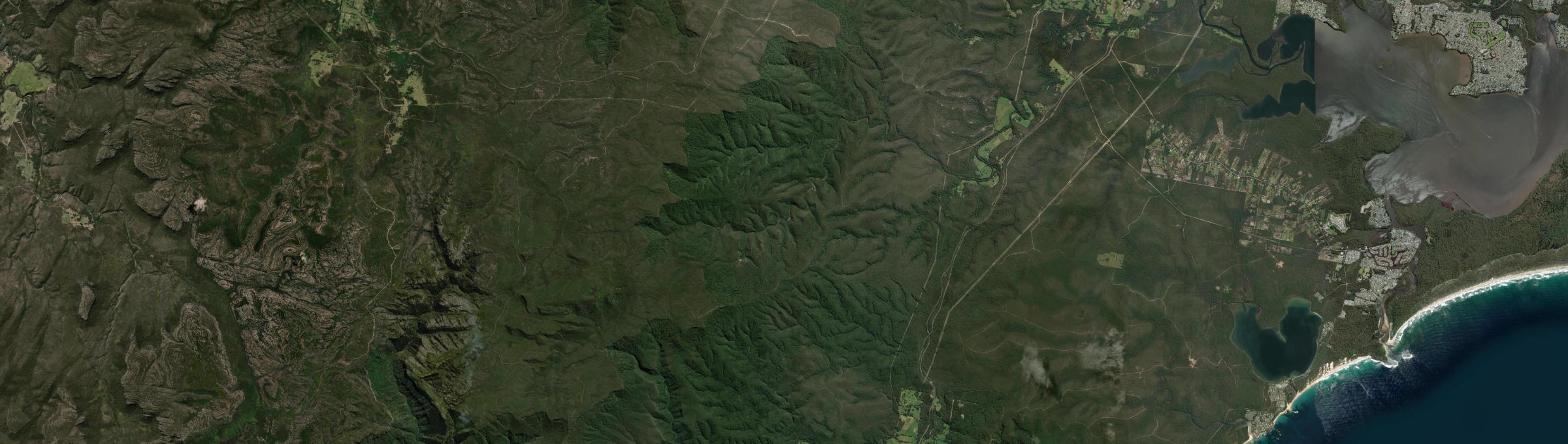 Aerial view of Twelve Mile Peg, NSW