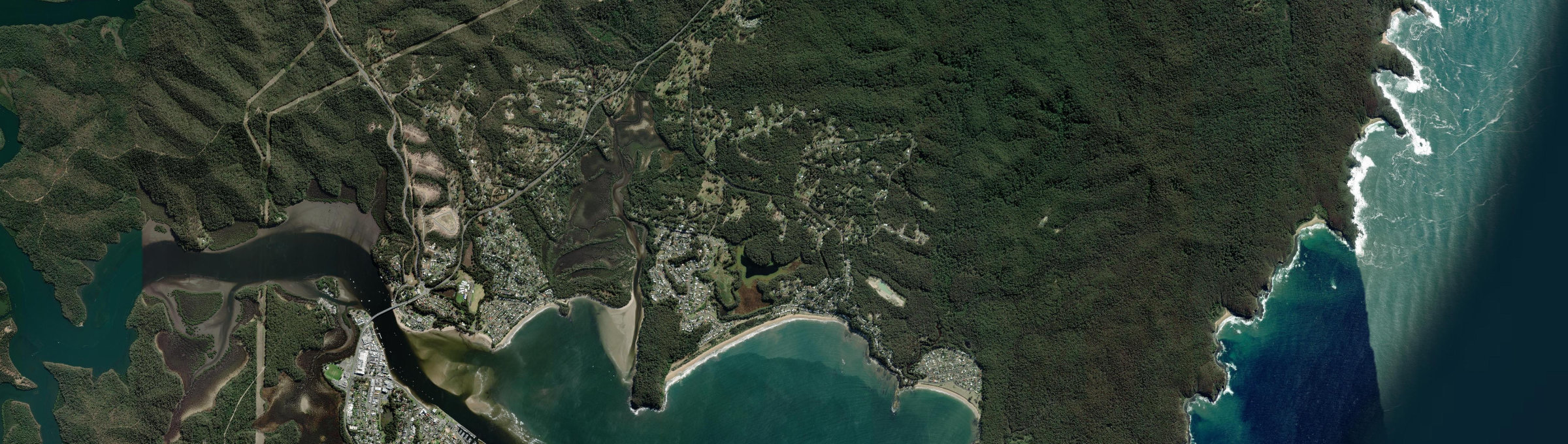 Aerial view of Long Beach, NSW
