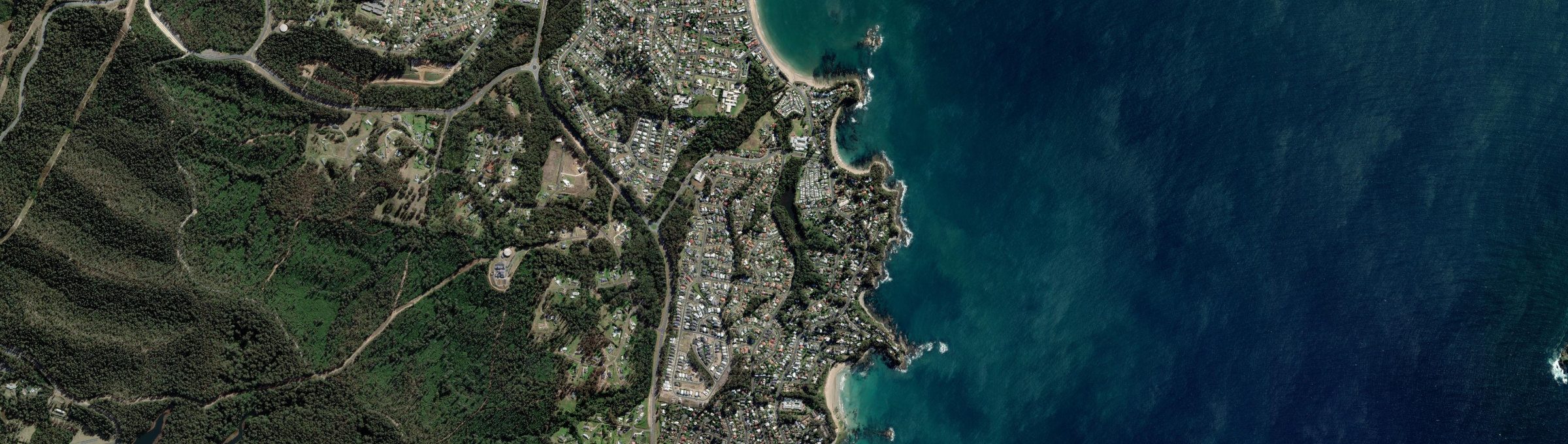 Aerial view of Sunshine Bay, NSW
