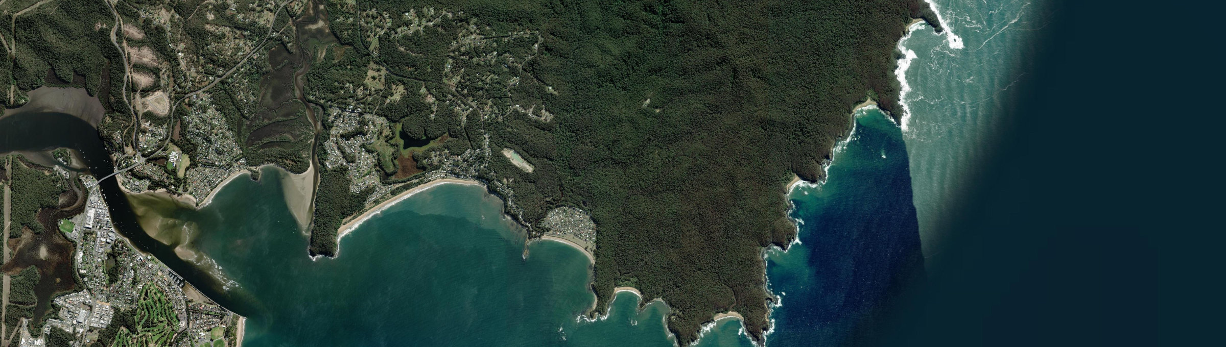 Aerial view of Maloneys Beach, NSW