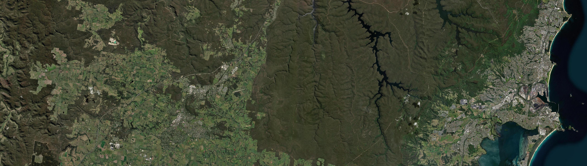 Aerial view of Mount Lindsey, NSW