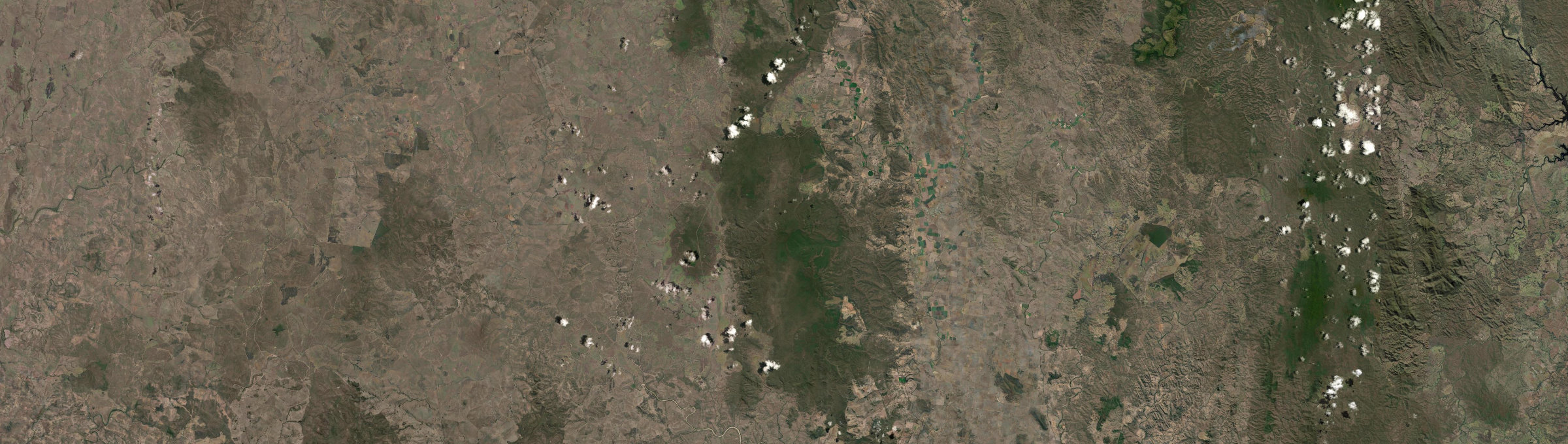 Aerial view of Coominglah Forest, QLD