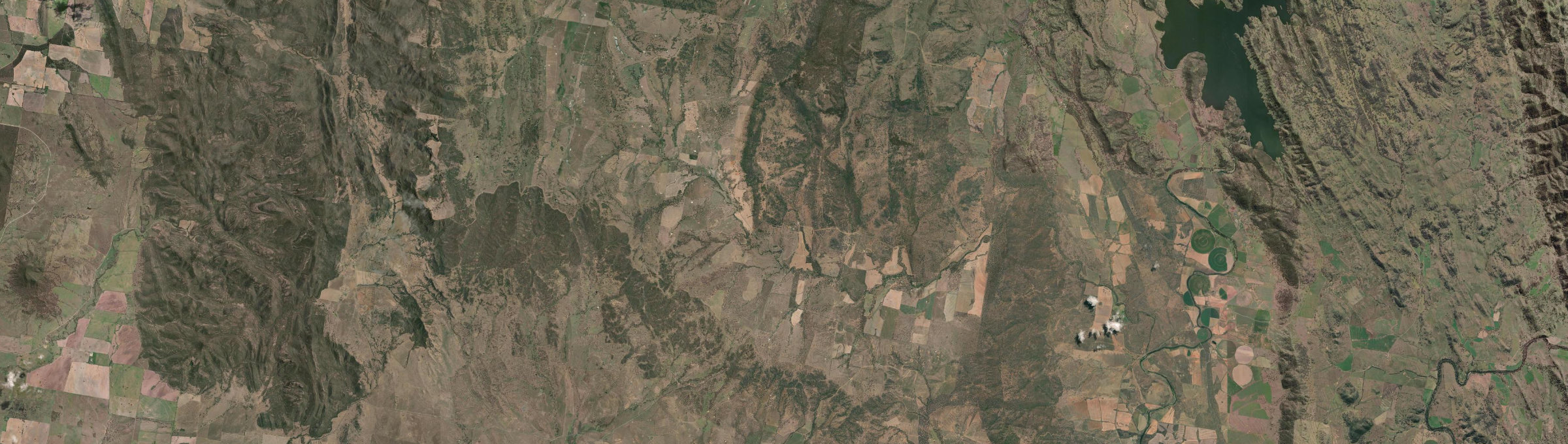 Aerial view of Borah Creek, NSW