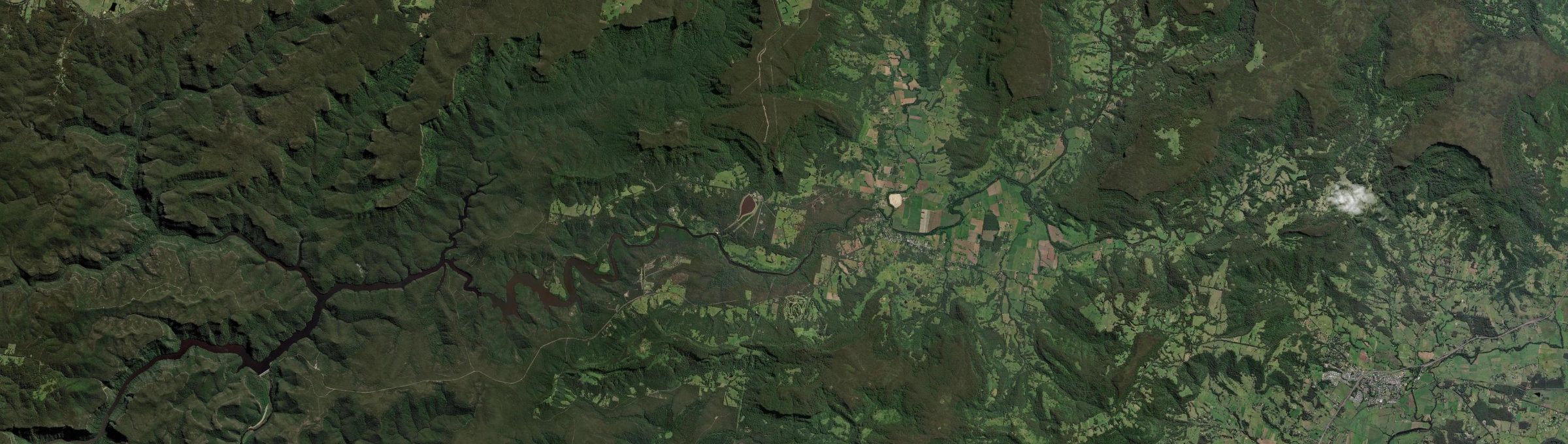 Aerial view of Kangaroo Valley, NSW
