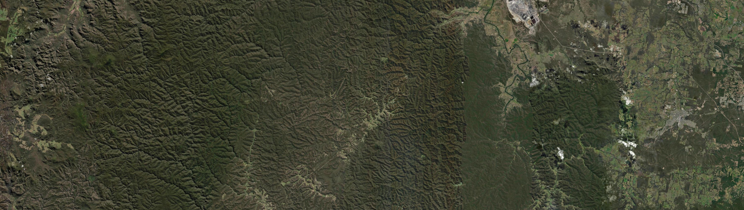 Aerial view of Howes Valley, NSW