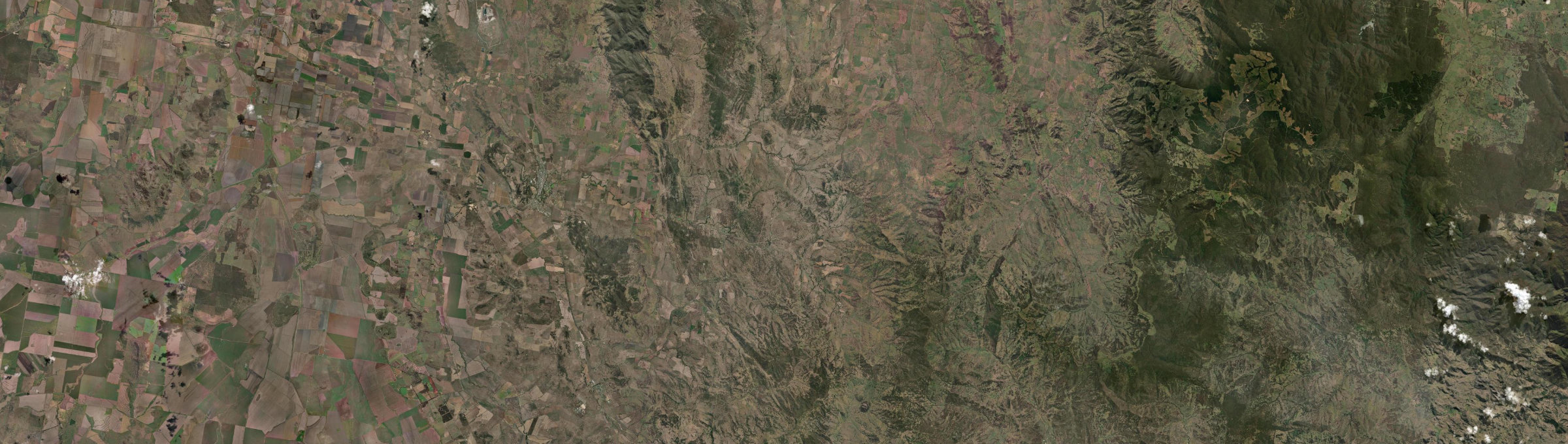 Aerial view of Wallabadah, NSW