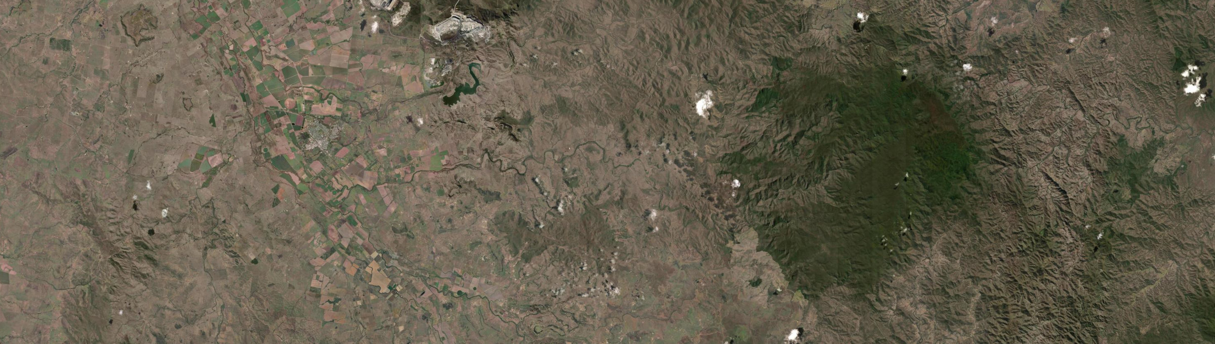Aerial view of Valentine Plains, QLD
