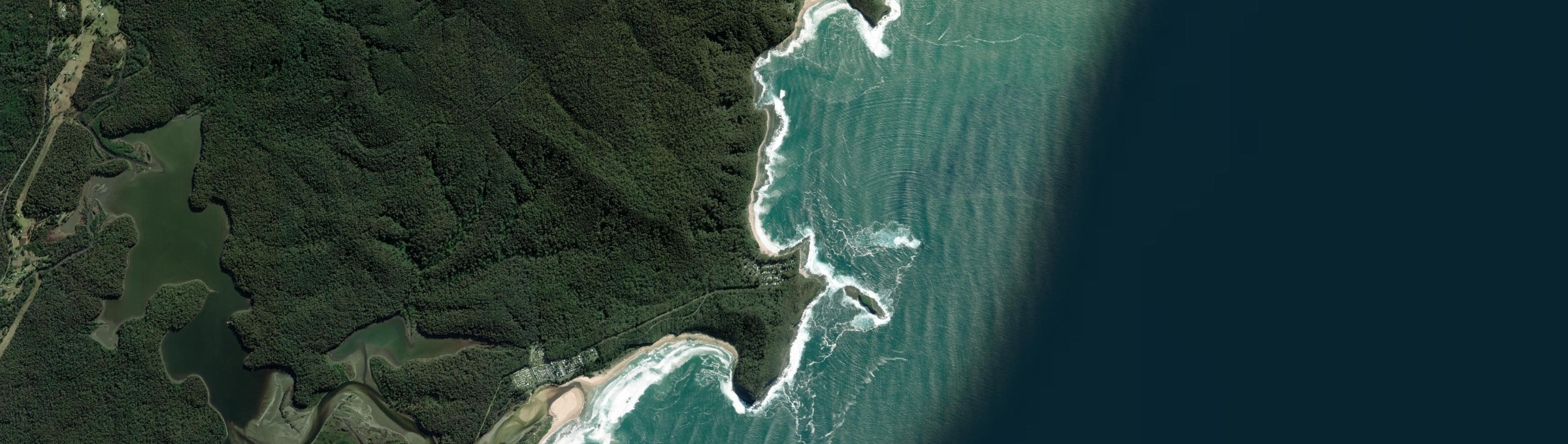Aerial view of Depot Beach, NSW
