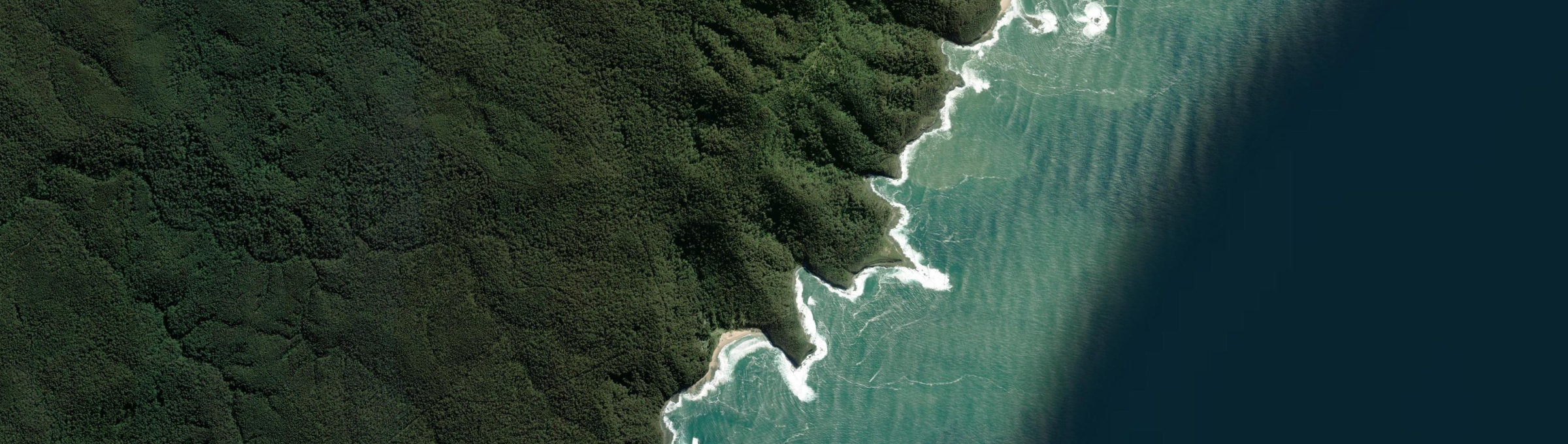 Aerial view of Pebbly Beach, NSW
