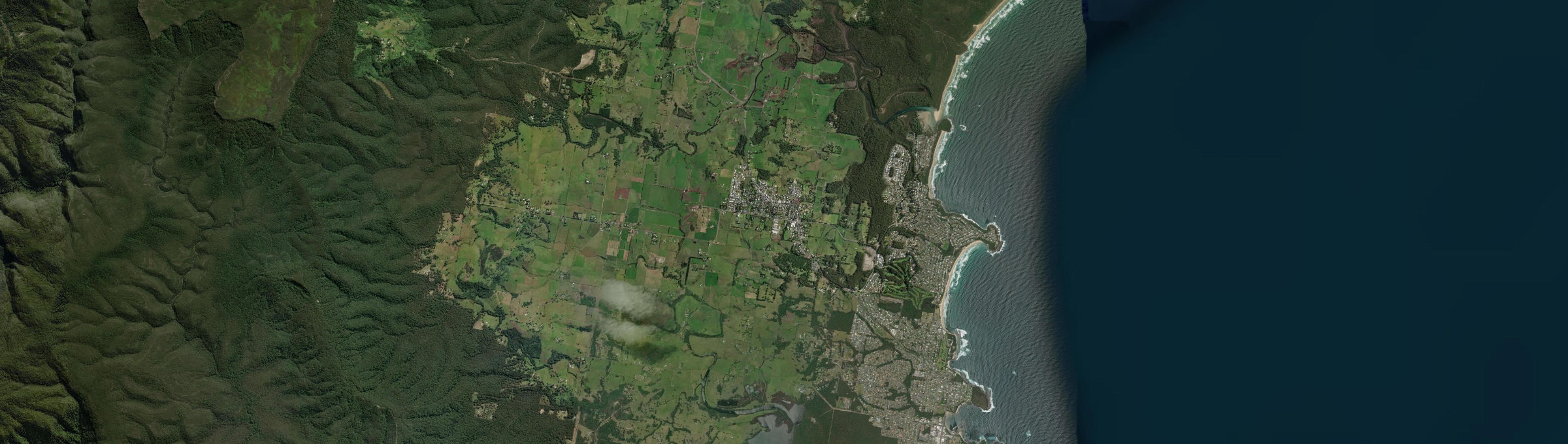 Aerial view of Milton (NSW), NSW
