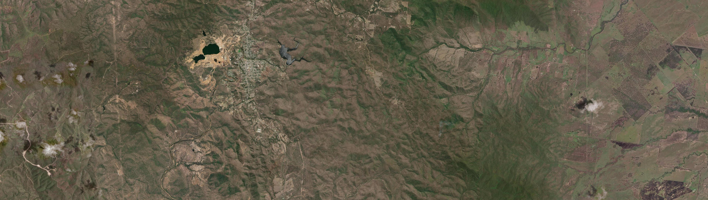 Aerial view of Limestone (Qld), QLD