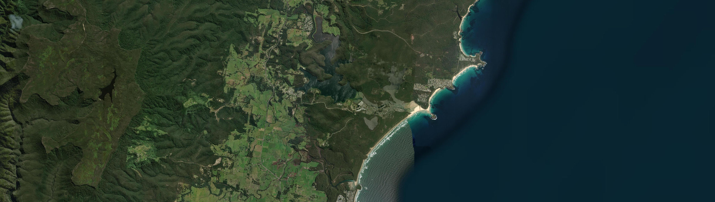 Aerial view of Lake Conjola, NSW