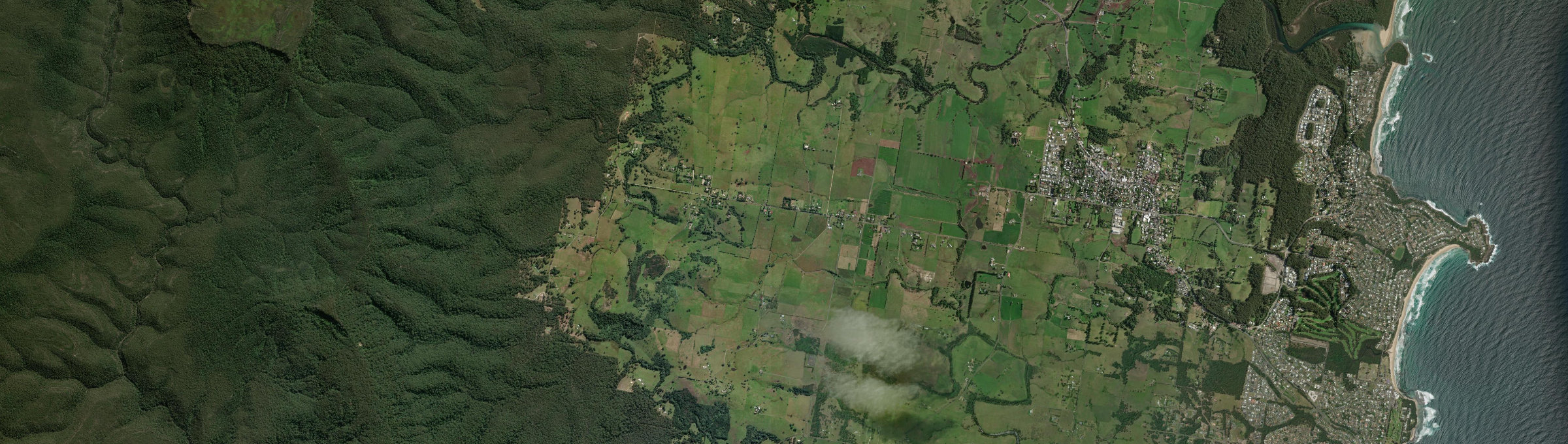 Aerial view of Croobyar, NSW
