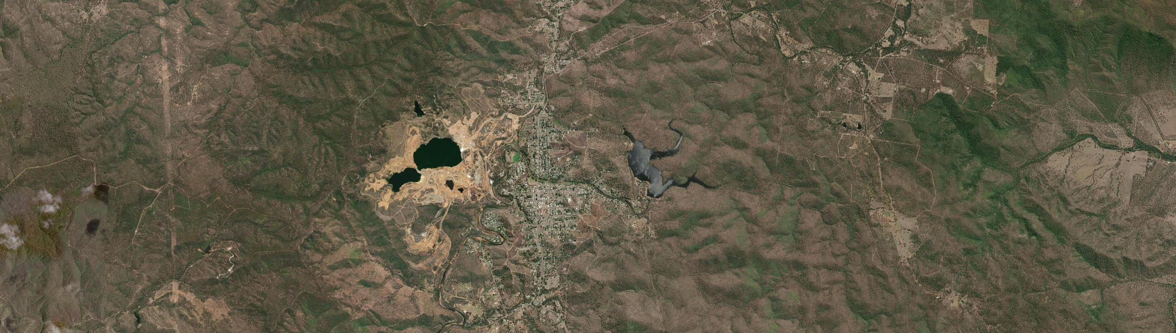 Aerial view of Mount Morgan, QLD