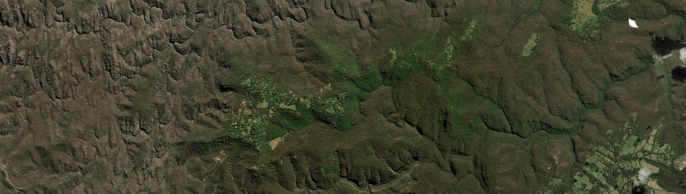 Aerial view of Mount Wilson, NSW