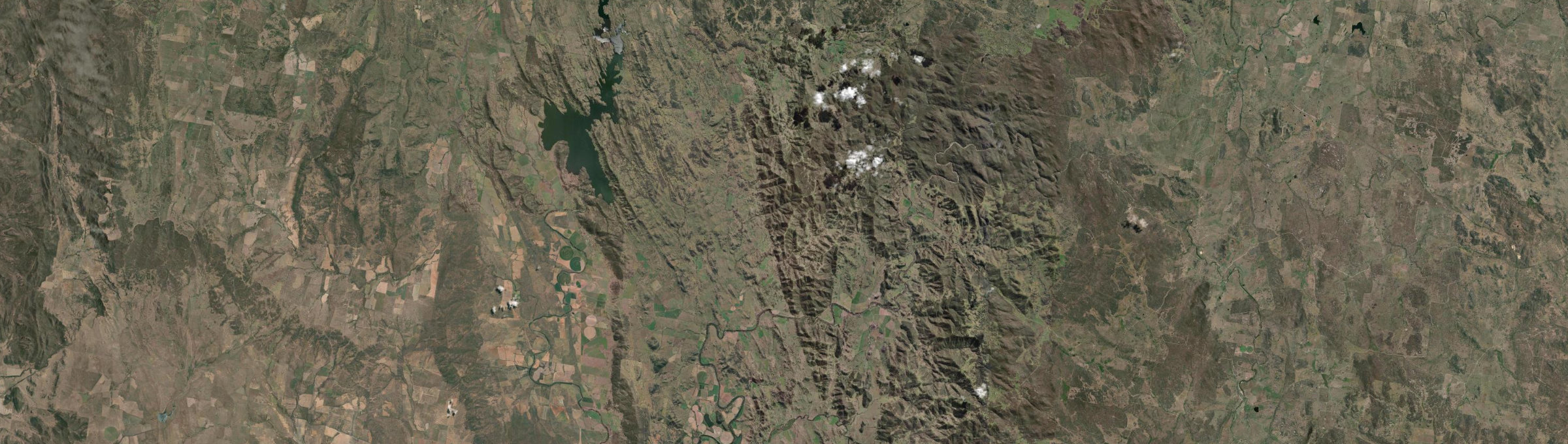 Aerial view of Namoi River, NSW