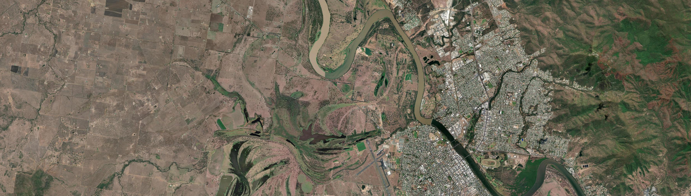 Aerial view of Pink Lily, QLD