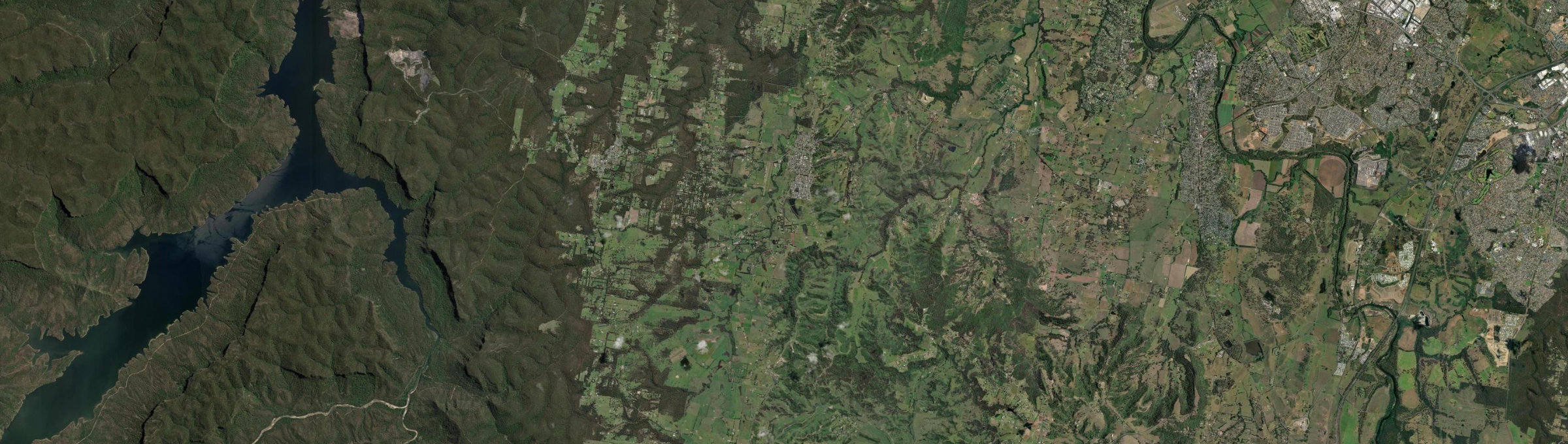 Aerial view of The Oaks, NSW