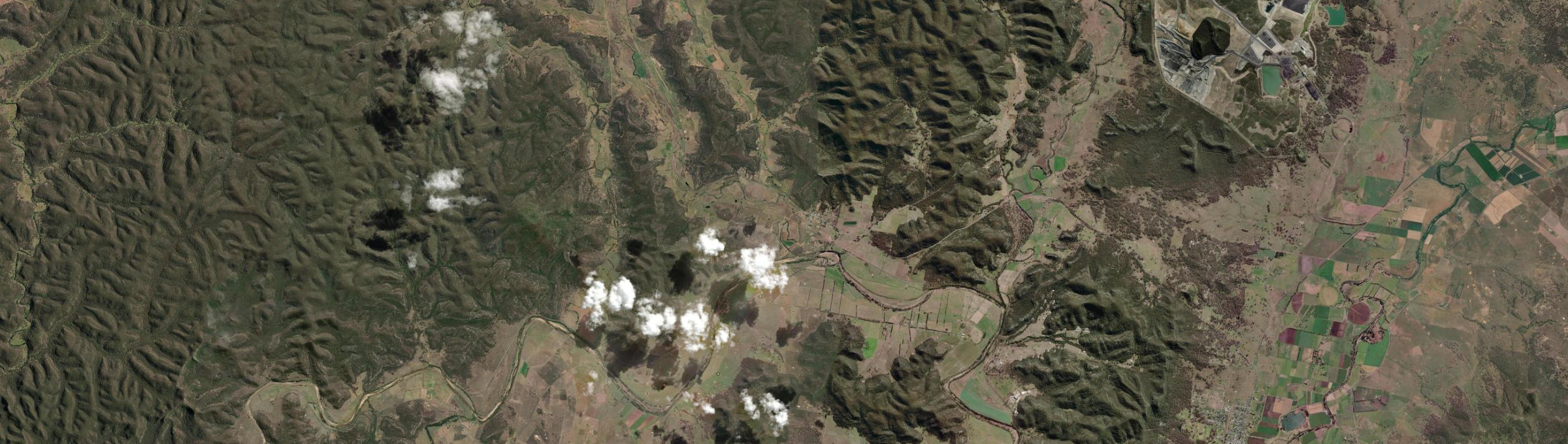 Aerial view of Sandy Hollow, NSW