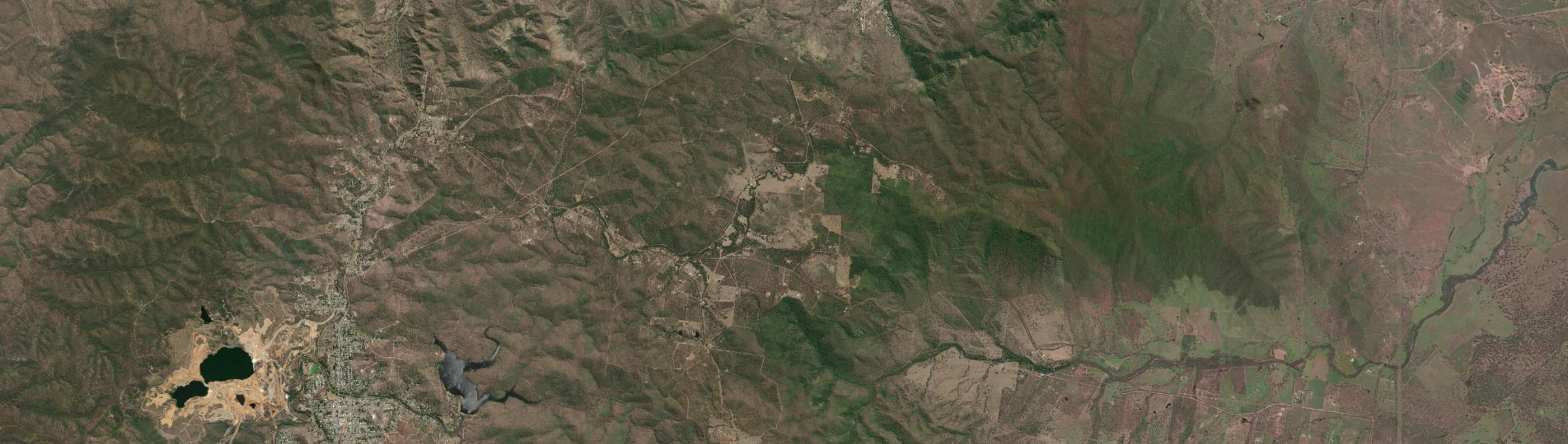 Aerial view of Struck Oil, QLD