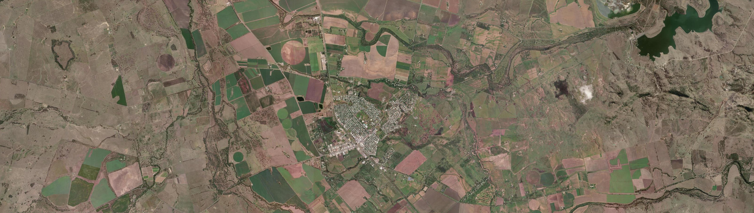 Aerial view of Biloela, QLD